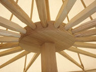 Solid ash hub, spokes and center-pole